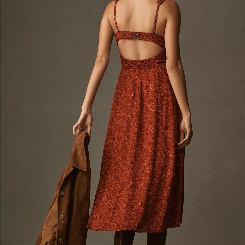 Reformation Lela Sweetheart A-line Midi Dress - Picture 2 of 11
